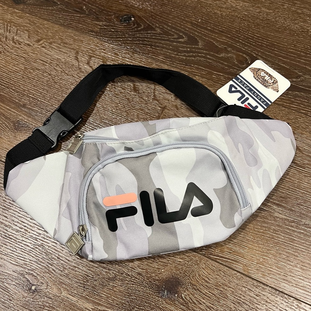 NWT Fila belt bag / fannny pack gray and white camouflage